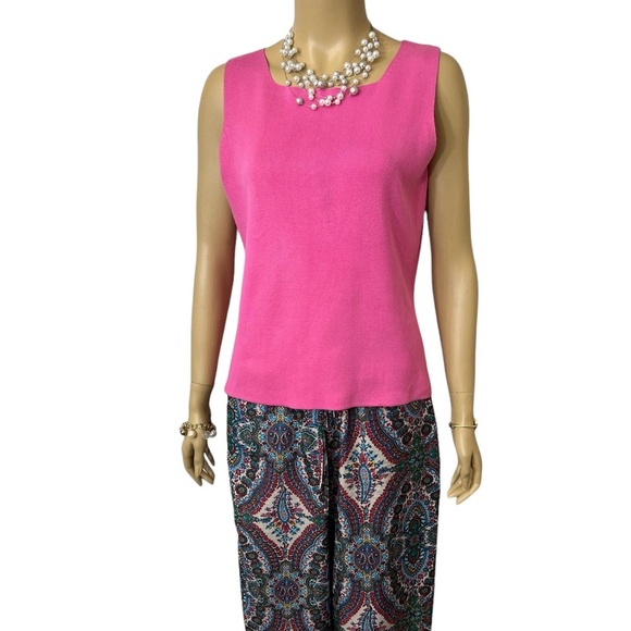 🔥🔥HAMPSHIRE STUDIO LADYS 100% COTTON SLEEVELESS SWEATER TANK TOP. CAUSAL OR DR - Picture 8 of 11